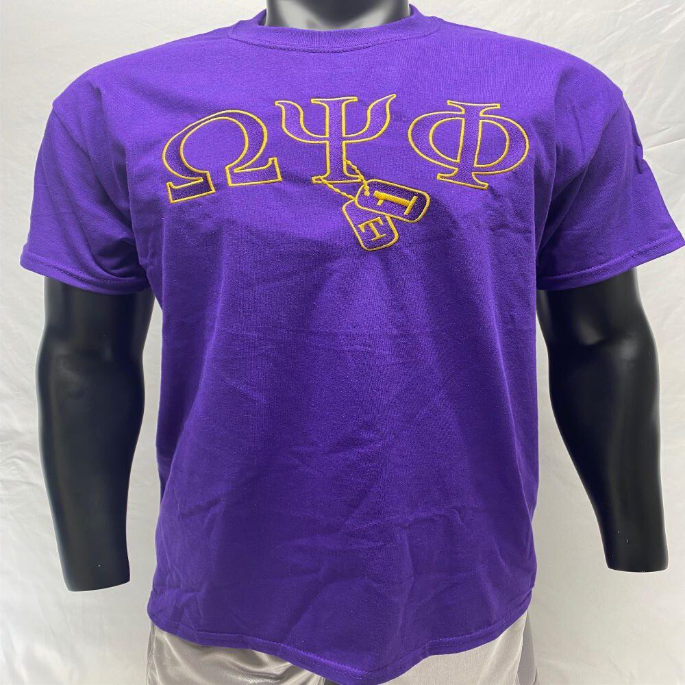 Stunning Omega Psi Phi Military Tag Purple | Baldheadque LLC