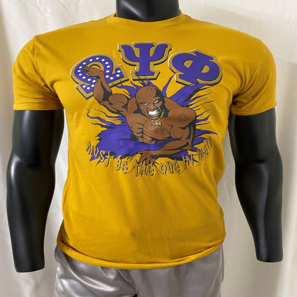 Stunning Omega Psi Phi Que in Me Old Gold