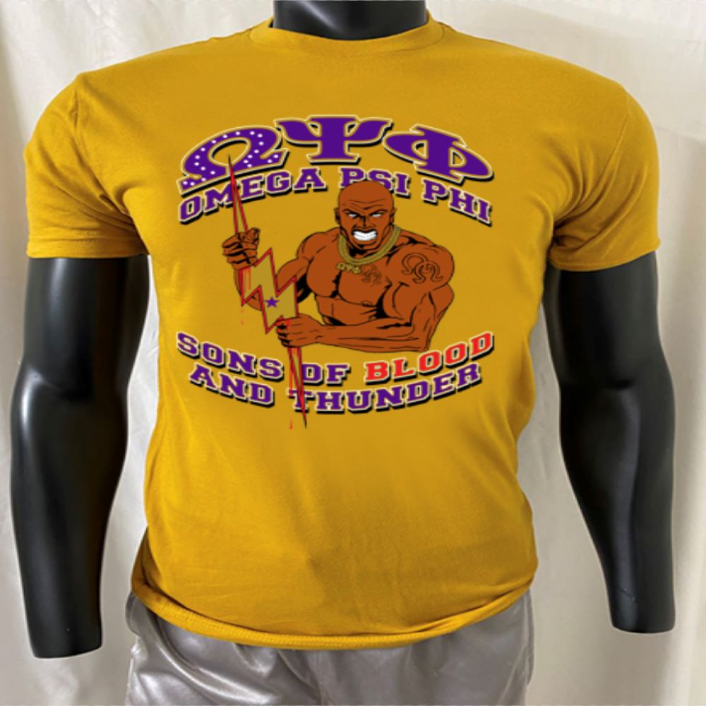 Sensational Omega Psi Phi Sons of Blood Thunder Old Gold